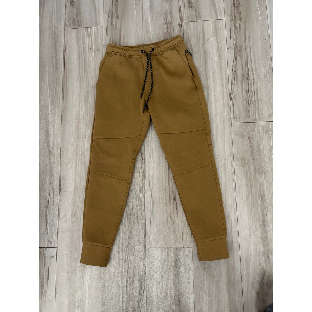 American Eagle AE 24/7 Active Joggers Tan Brown Tapered Sweatpants Mens Small